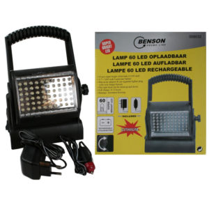 Прожектор заряжающий с аккумулятором  60LED 3.7V 1800 mAH Li-ION battery