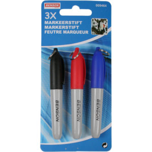 Ручки маркировочные 3 шт. Цветные (blister card)