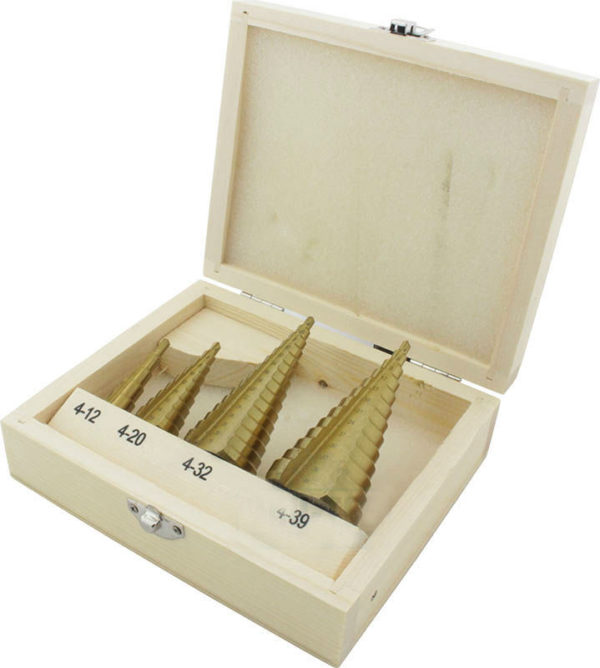 Koonuspuur , 4-12, 4-20, 4-32, 4-39 mm, конические титановых сверла