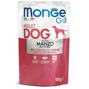 Monge Dog Grill Adult tükid veiselihaga 100g